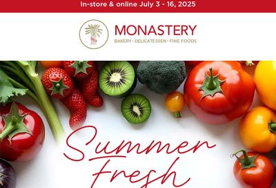 Monastery Bakery Flyer July 3 to 16
