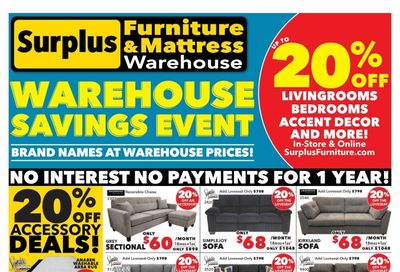 Surplus Furniture & Mattress Warehouse (Calgary, Edmonton) Flyer July 7 to 27
