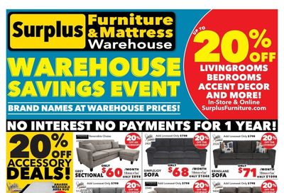 Surplus Furniture & Mattress Warehouse (Red Deer) Flyer July 7 to 27