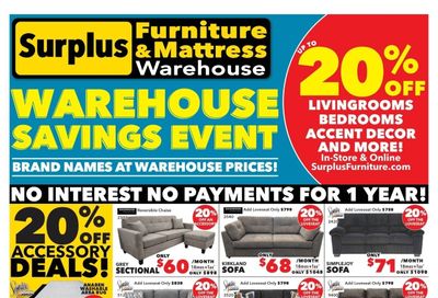 Surplus Furniture & Mattress Warehouse (Sydney) Flyer July 7 to 27