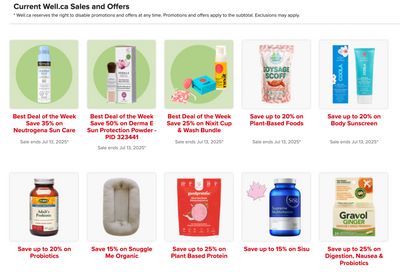 Well.ca Weekly Sales July 7 to 13