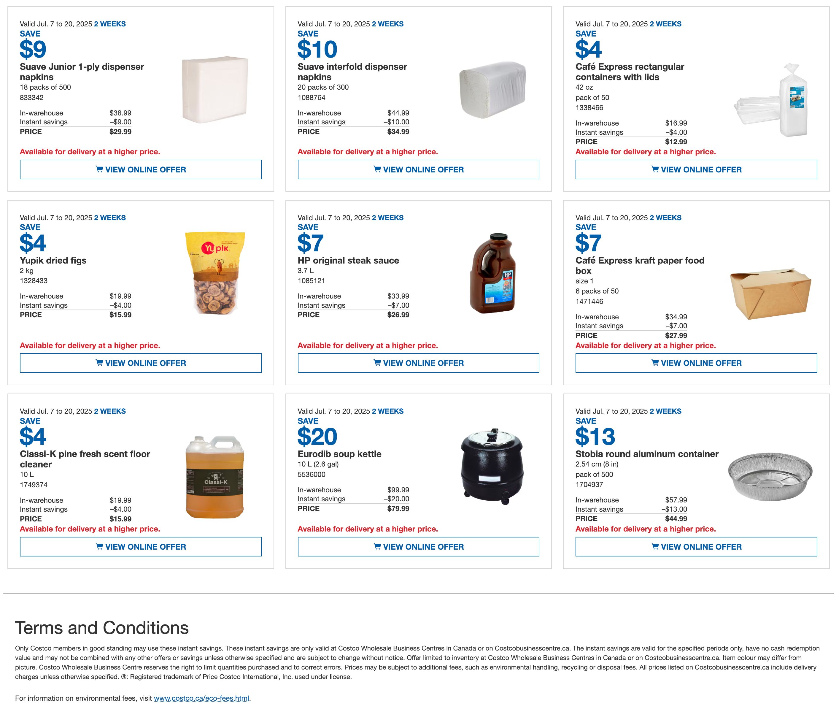 Costco Business Centre Instant Savings Flyer July 7 to 20