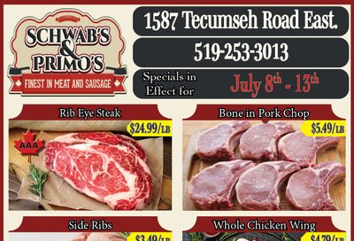 Schwab's & Primo's Flyer July 8 to 13
