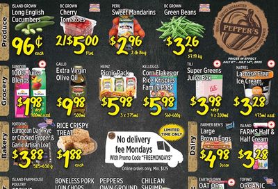 Pepper's Foods Flyer July 8 to 14 Pepper's Foods Flyer July 8 to 14