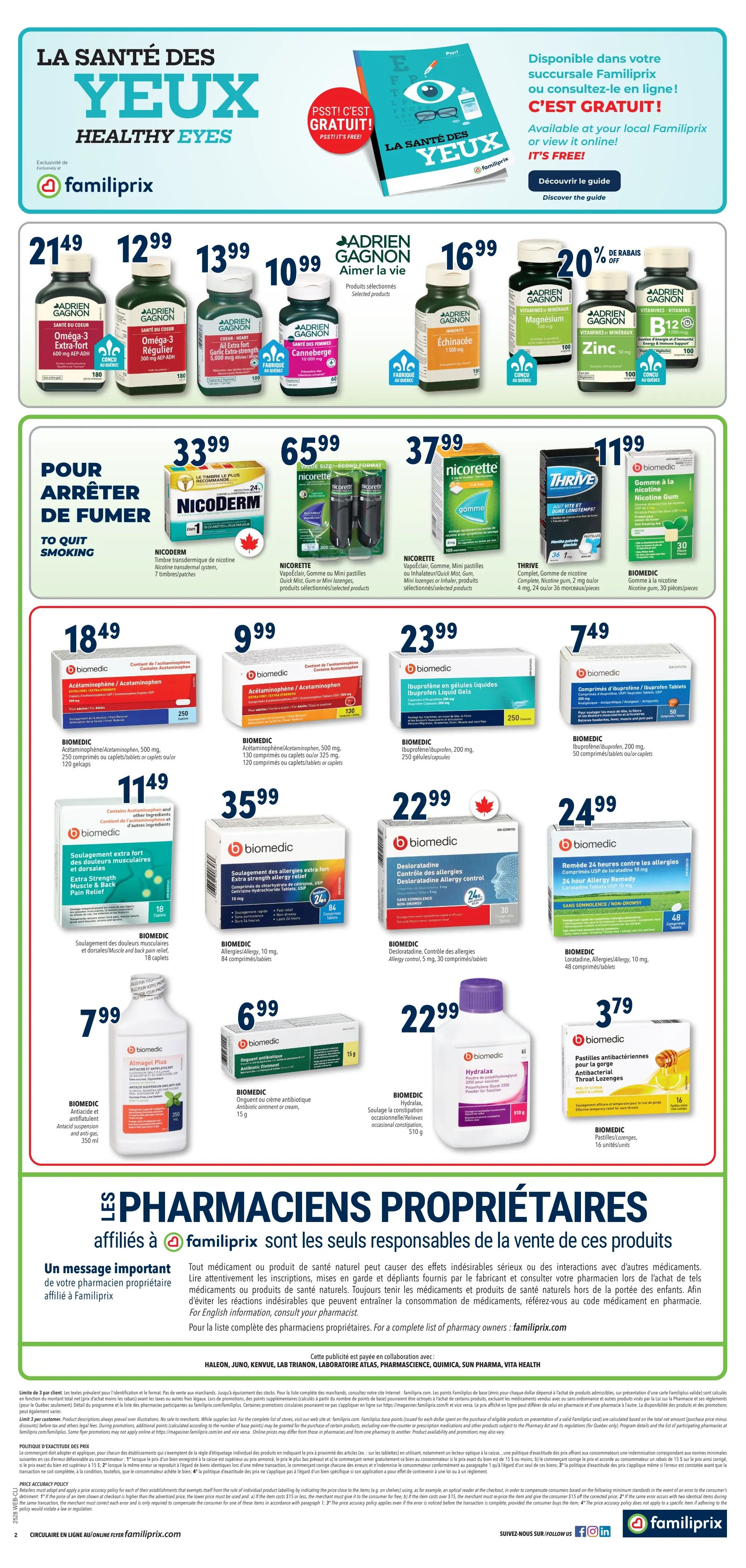 Familiprix Clinique Flyer July 10 to 16