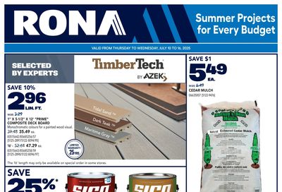Rona & Rona+ (West) Flyer July 10 to 16
