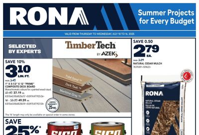 Rona & Rona+ (Atlantic) Flyer July 10 to 16 Rona & Rona+ (Atlantic) Flyer July 10 to 16