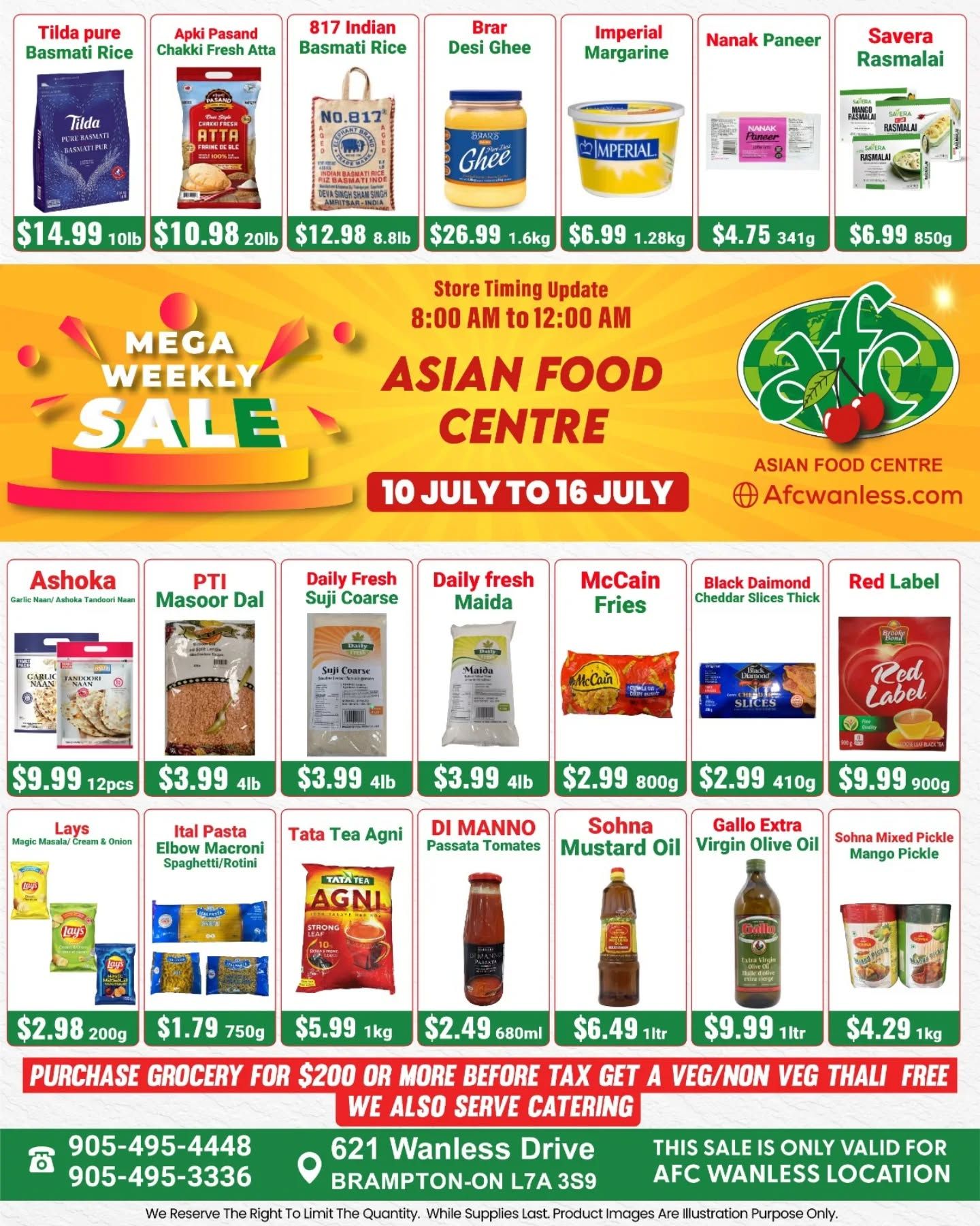 Asian Food Centre (Wanless Dr.) Flyer July 10 to 16