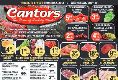 Cantor's Meats Flyer July 10 to 16 Cantor's Meats Flyer July 10 to 16