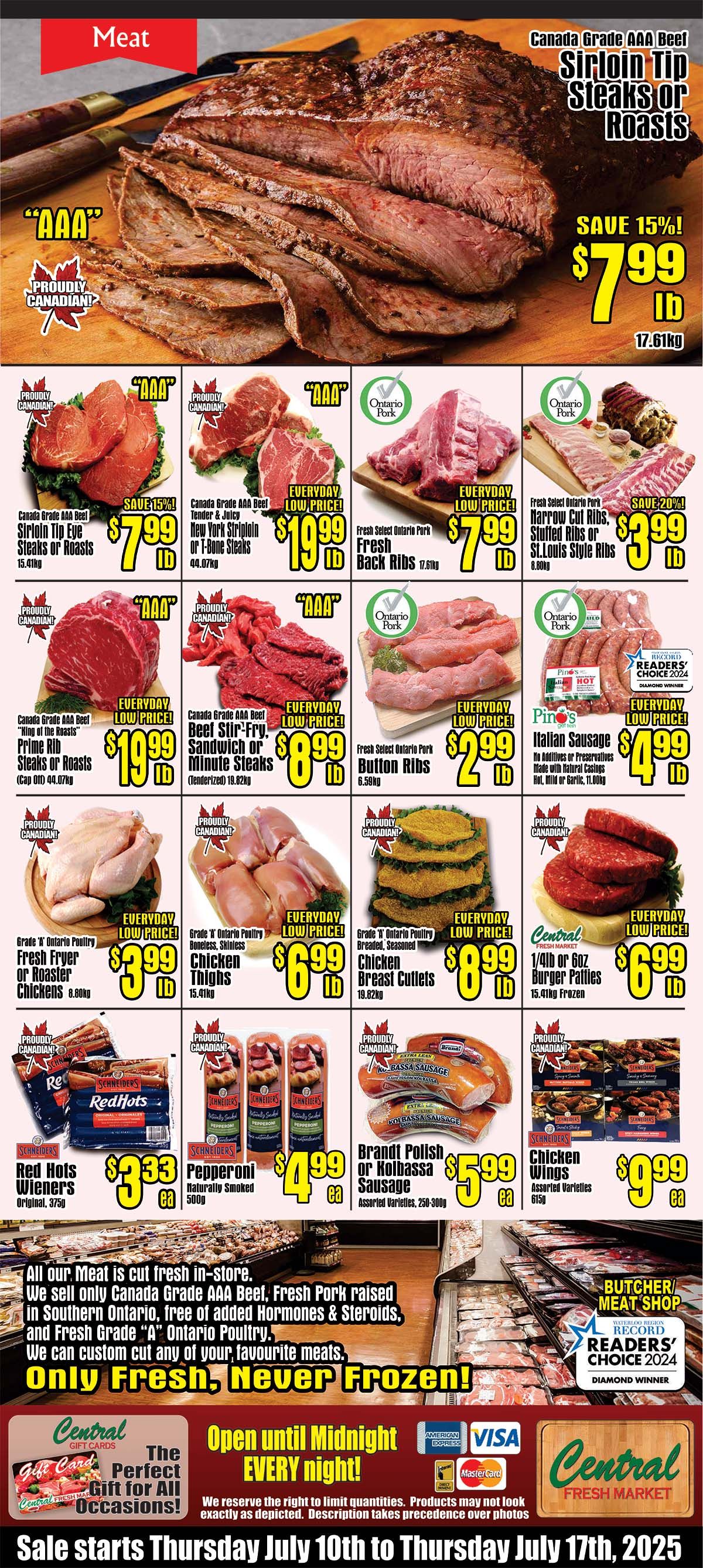 Central Fresh Market Flyer July 10 to 17