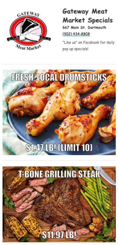 Gateway Meat Market Flyer July 10 to 16