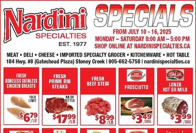 Nardini Specialties Flyer July 10 to 16