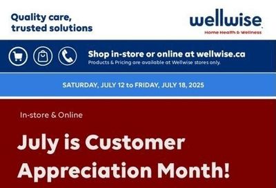 Wellwise By Shoppers Flyer July 12 to 18 Wellwise By Shoppers Flyer July 12 to 18
