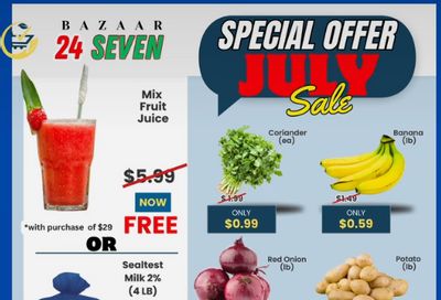 Bazaar 24 Seven Flyer July  11 to 14