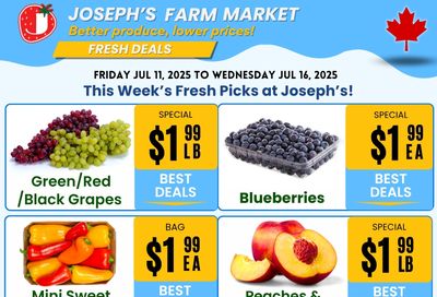 Joseph's Farm Market Flyer July 11 to 16