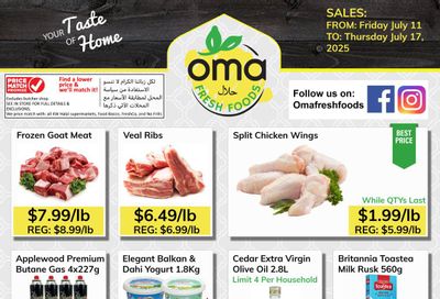 Oma Fresh Foods Flyer July 11 to 17