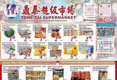 Tone Tai Supermarket Flyer July 11 to 17 Tone Tai Supermarket Flyer July 11 to 17