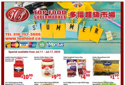 Top Food Supermarket Flyer June July 11 to 17