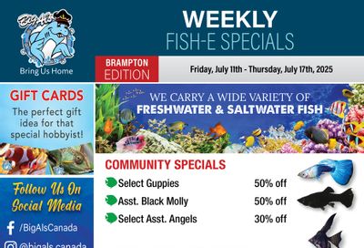 Big Al's (Brampton) Weekly Specials July 11 to 17