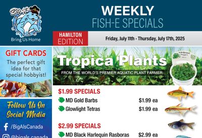 Big Al's (Hamilton) Weekly Specials July 11 t o17