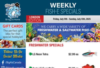 Big Al's (London) Weekly Specials July 11 to 17