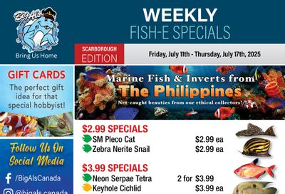 Big Al's (Scarborough) Weekly Specials July 11 to 17