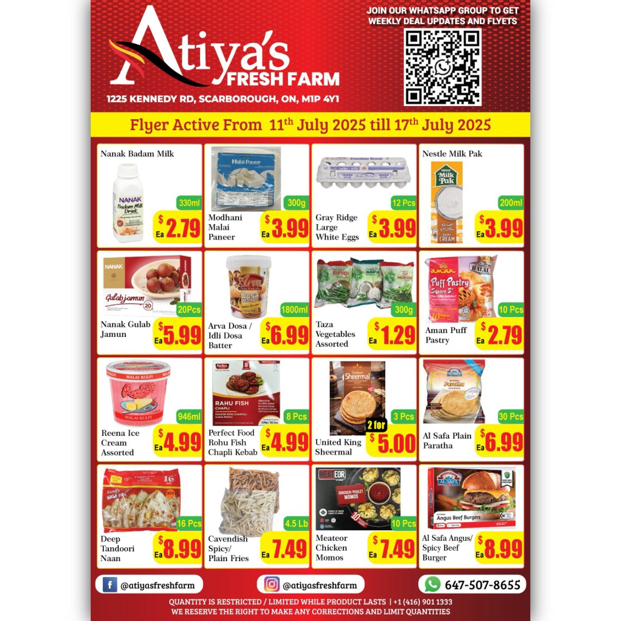 Atiya's Fresh Farm Flyer July 11 to 17