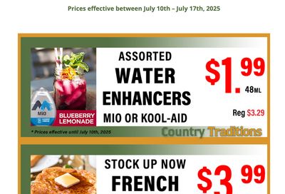 Country Traditions One-Shot Deals Flyer July 10 to 17