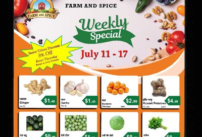 Farm And Spice Grocers Flyer July 11 to 17