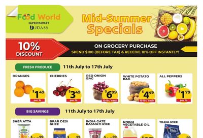 Food World Supermarket Flyer July 11 to 17