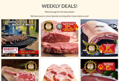 Robert's Fresh and Boxed Meats Flyer July 14 to 21