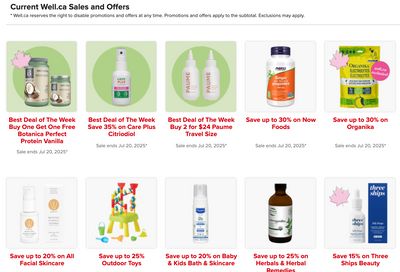 Well.ca Weekly Sales July 14 to 20