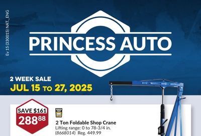 Princess Auto Flyer July 15 to 27