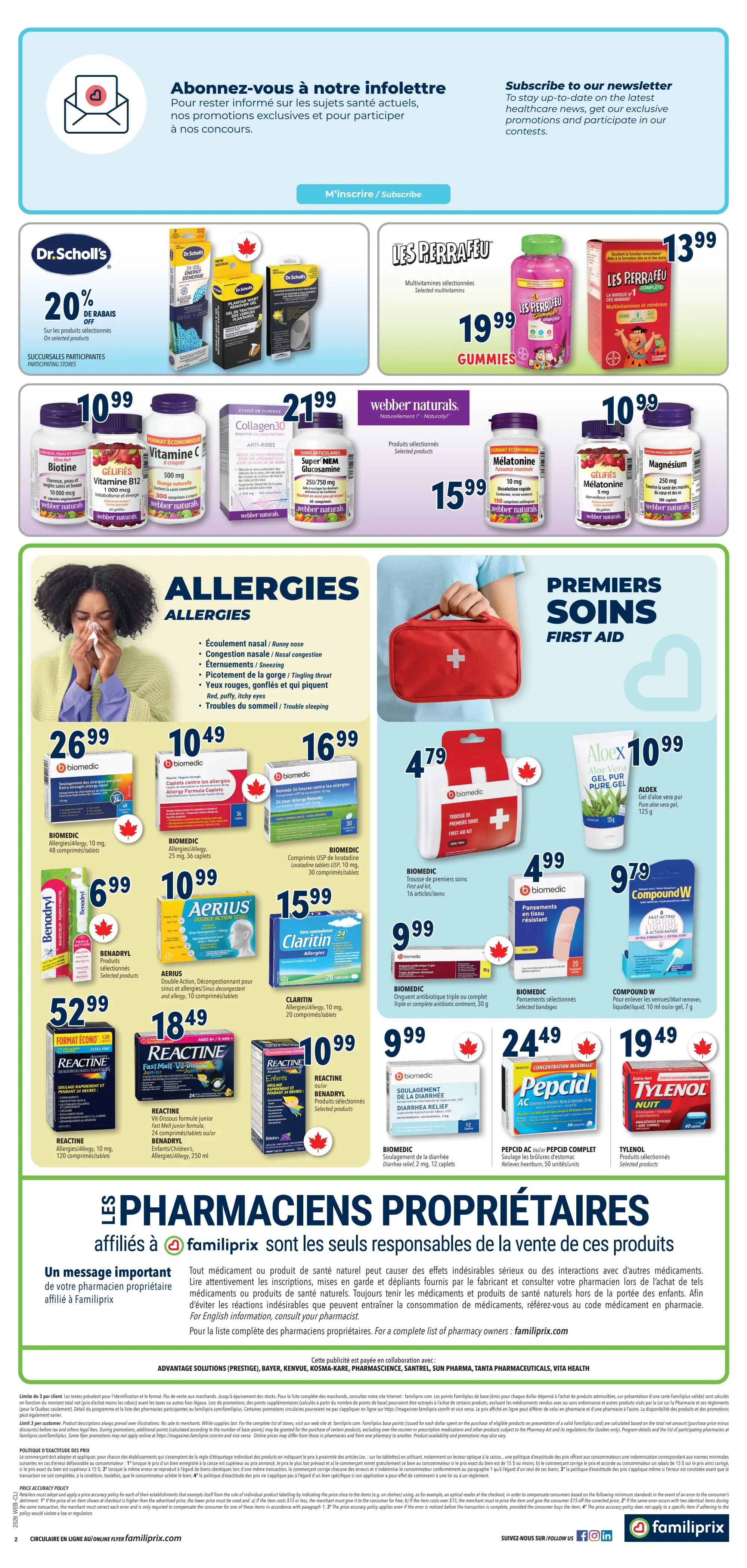 Familiprix Clinique Flyer July 17 to 23