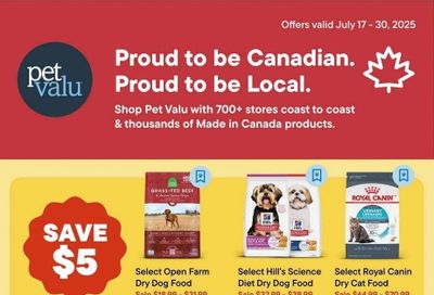 Pet Valu Flyer July 17 to 30