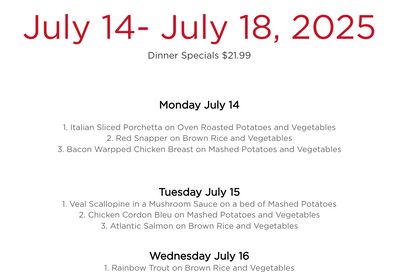 Monastery Bakery Flyer July 14 to 18