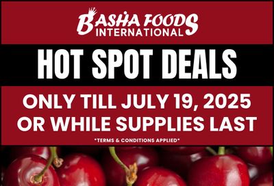 Basha Foods International Hot Spot Deals Flyer July 16 to 19