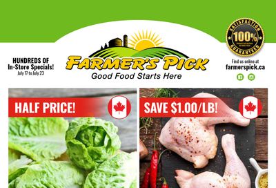 Farmer's Pick Flyer July 17 to 23