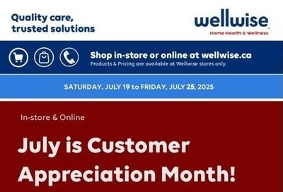 Wellwise By Shoppers Flyer July 19 to 24