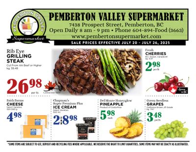 Pemberton Valley Supermarket Flyer July 20 to 26