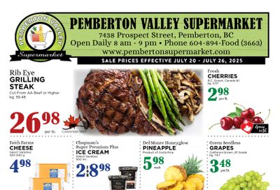 Pemberton Valley Supermarket Flyer July 20 to 26