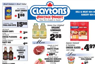 Claytons Heritage Market Flyer July 18 to 24