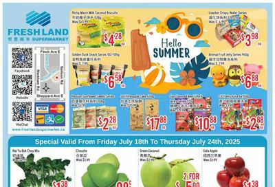 FreshLand Supermarket Flyer July 18 to 24 FreshLand Supermarket Flyer July 18 to 24