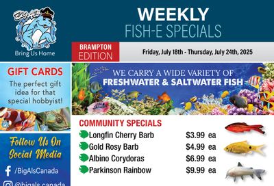 Big Al's (Brampton) Weekly Specials July 18 to 24