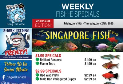 Big Al's (Mississauga) Weekly Specials July 18 to 24