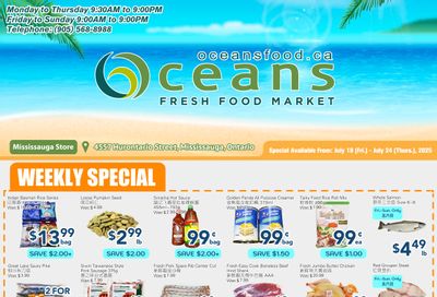 Oceans Fresh Food Market (Mississauga) Flyer July 18 to 24