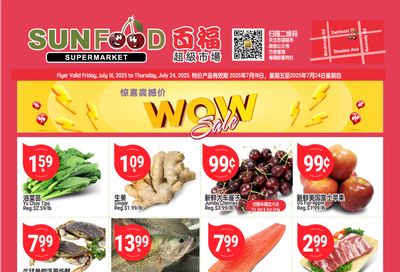 Sunfood Supermarket Flyer July 18 to 24