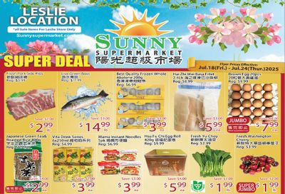 Sunny Supermarket (Leslie) Flyer July 18 to 24