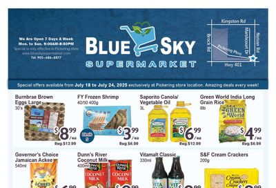 Blue Sky Supermarket (Pickering) Flyer July 18 to 24