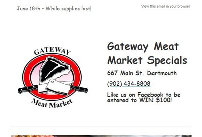 Gateway Meat Market Flyer June 18 to 24